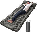 Compact Camping Sleep Pad - Self-Inflating Air Mattress for Backpacking, Hiking Trips, Portable Waterproof 40D Nylon TPU Bed Mat Outdoor Gear
