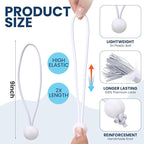100 Pcs Ball Bungee Cords 9 Inch Bulk Bungee Balls Heavy Duty Outdoor Indoor for Shelter Camping Canopy Cargo Tents Poles (White)