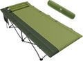 Timber Ridge 31.8" W Extra Wide Heavy Duty Camping Cot for Adult, Easy Set Up Oversized Sleeping Cot with Carry Bag for Camping, Travel and Outdoors, Support up to 450lbs, Green