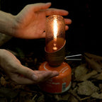 Fire-Maple Orange Camping Lantern Glass, Steel & Aluminum | Propane or Isobutane Fuel Canister Beautiful Lights | NO Mantles Needed | Propane Lanterns for Camping, Emergency Essential