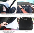 Car Tailgate Mesh Screen, Magnetic Mount Auto Tailgate Rear Windshield Sunshade Net, Breathable Trunk Mesh Tent Vehicle Camping for SUV Van MPV, Camping Gear Accessories