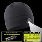 POWERCAP LED Hat Light 150 Lumens Rechargeable Fleece Beanie with Bright Built-in Headlamp Waterproof LED Warm One Size Cap