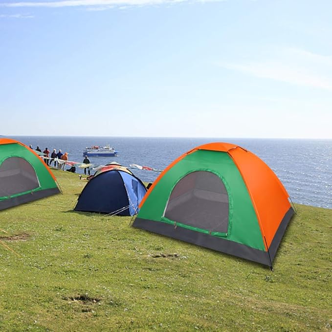 Waterproof Tents for Camping, Camping Dome Tent, 1-4 Person Waterproof Windproof Easy Setup Spacious Family Tents with Carry Bag for Hiking Backpacking Traveling Glamping Beach