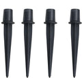 CHENJIN 4PCS Outdoor Lighting Fixture Fixed Legs 5.34x0.83in inch Tent Ground Legs Lawn Garden Park Ground Pole Solar Light Replacement Stake Ground Stake Accessory Black