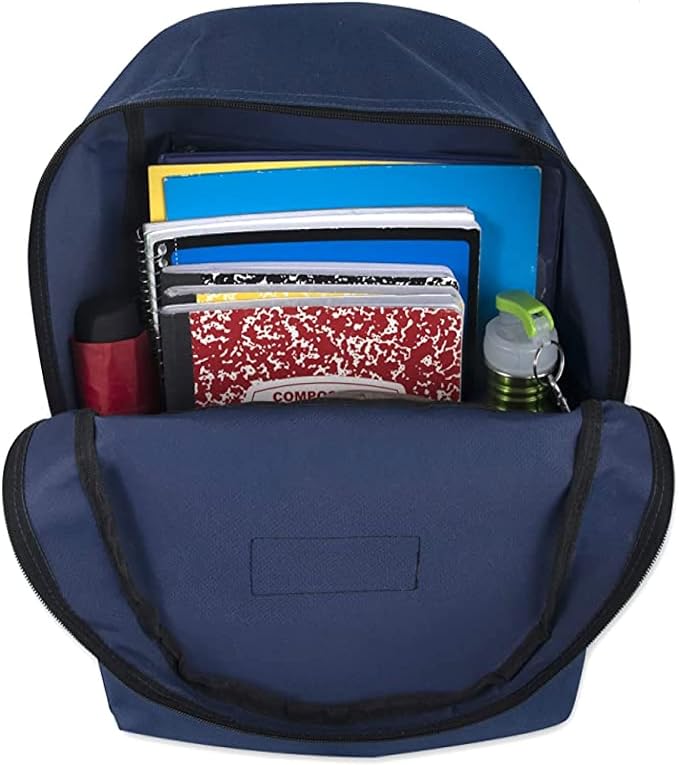 Trail maker Backpack with School Supplies for Kids - 20 Piece Back to School Supplies with 17" Backpack (Navy)