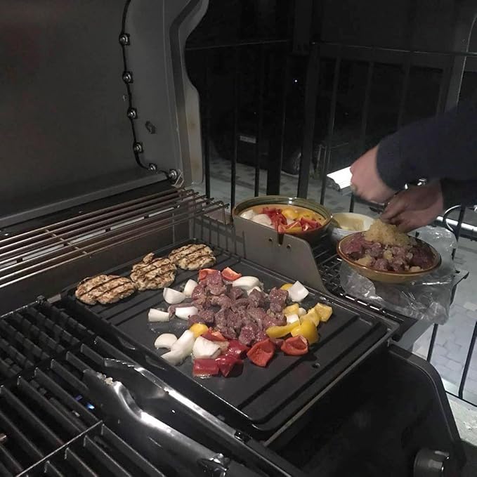 7598 Grill Griddle for Weber Spirit 300 & II 300 Series Grills, Reversible Cast Iron Griddle Plate for Weber Spirit I & II E-310 S-310 E-315 S-315 E-320 E-330