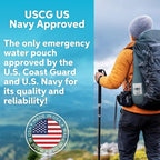 Emergency Water Pouches 2 Day Supply (12 Count, 4.2 Fl Oz Each) - Triple Purified, UV Sterilized Filtered Drinking Water for Disaster Preparedness & Survival Kits - 5 Year Shelf Life, US Navy Approved
