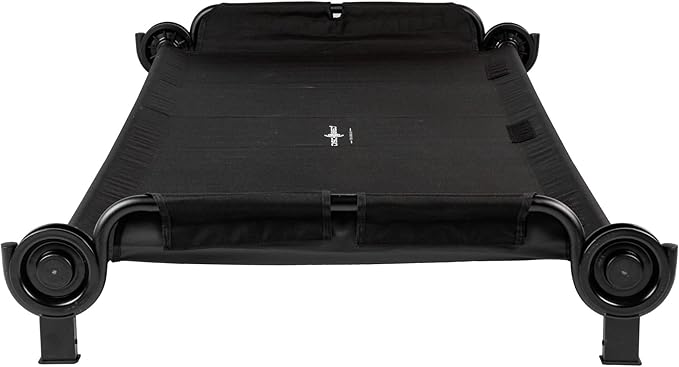 Disc-O-Bed Trundle Cot for XL or 2XL Bunk System with Zippered Carry Bag for Easy Portability, 300 Lbs. Weight Capacity, Black