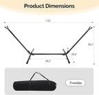 ONCLOUD 9 FT Hammock Stand Only, Heavy Duty Adjustable Indoor Outdoor Space Saving Steel Stand with Carrying Case, Universal Hammock Stand with 450 Pounds Capacity for Garden (Black)