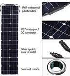 1000W Solar Panels 12V Flexible Solar Panel Kit, Complete Portable Solar Battery Charger Phone with 100A Controller Camping Home