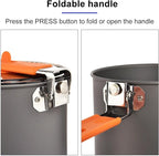 Tableware,Compatible for Camping 1.6L Pot Tourist Dishes Tourism Hiking Picnic Cooking Supplies Equipment Cookware Trekking