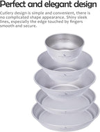 iBasingo Titanium Bowls Plates Set Single-Walled Rice Salad Mixing Bowls Dishes Ultralight Camping Dinnerware Outdoor Indoor Tableware Kitchen Utensils with Carry Bag Ti1110T