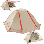 Clostnature Lightweight Backpacking Tent - 1/2 Person 4 Season Ultralight Waterproof Camping Tent, Large Size Easy Setup Tent for Winter, Cold Weather, Family, Outdoor, Hiking and Mountaineering