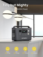 AFERIY Portable Power Station 800W / 512Wh Power Station LiFePO4 Battery, Quick Charge in 1.5H, 1 AC Outlets, UPS, Solar Generator, Electric Generator for Home Camping Use