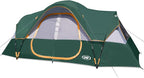 UNP Camping Tent 10-Person-Family Tents, Parties, Music Festival Tent, Big, Easy Up, 5 Large Mesh Windows, Double Layer, 2 Room, Waterproof, Weather Resistant, 18ft x 9ft x78in