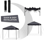 KAMPKEEPER 10x10 Pop Up Commercial Canopy Tent - Waterproof & Portable Outdoor Shade with Adjustable Legs, Air Vent, Carry Bag & Sandbags(Black)