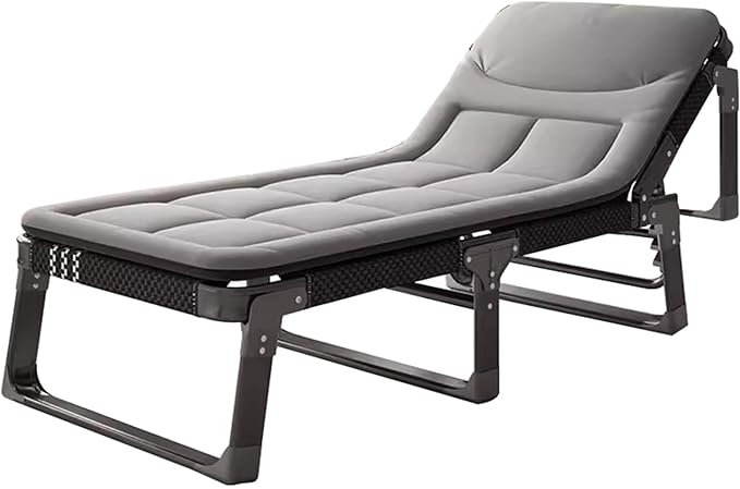 Sleeping Cots for Adults, 5Position Folding Chaise Lounge Chairs Outdoor, Folding Camping Cot, Folding Cot Camping Cot for Adults Portable Folding Outdoor（One Color-D）