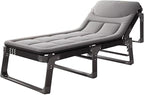 Sleeping Cots for Adults, 5Position Folding Chaise Lounge Chairs Outdoor, Folding Camping Cot, Folding Cot Camping Cot for Adults Portable Folding Outdoor（One Color-D）