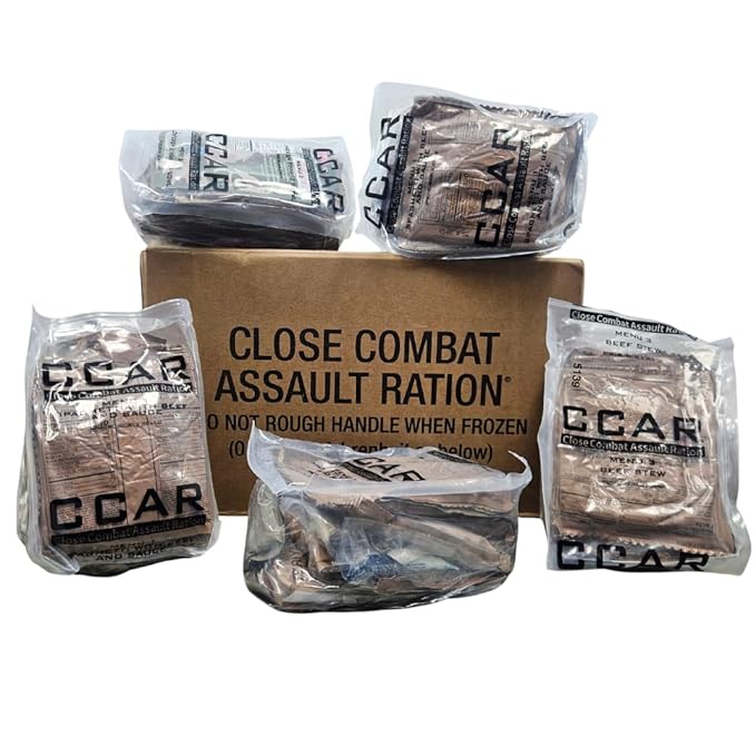 Authentic USGI Close Combat Assault Ration [CCAR] 24 hour MRE - Genuine US Military Meal (Case [10 CCAR])