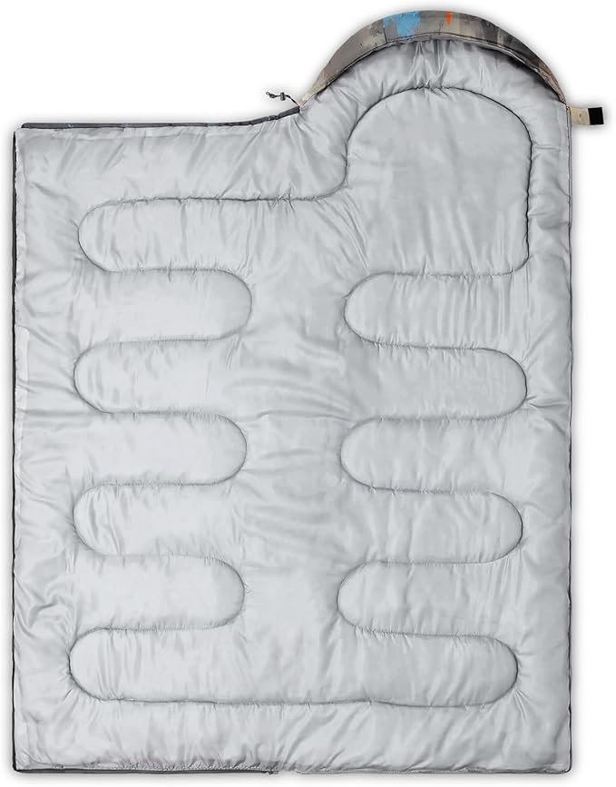 QOOMO Camping Sleeping Bags,3 Season Warm & Cool Weather,Lightweight,Waterproof Sleeping Bags for Adults & Kids,Traveling,and Outdoors,Camping Gear Equipment