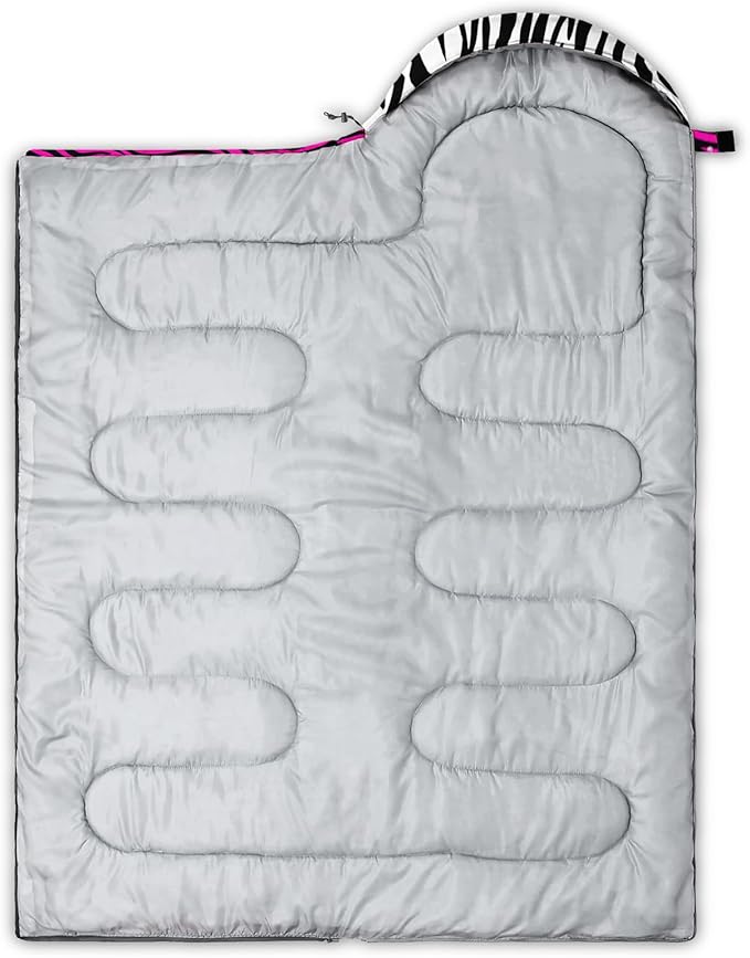 QOOMO Camping Sleeping Bags,3 Season Warm & Cool Weather,Lightweight,Waterproof Sleeping Bags for Adults & Kids,Traveling,and Outdoors,Camping Gear Equipment