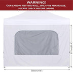 COOSHADE Instant Canopy SunWall 10x10 Canopy SideWall for Pop up Canopy Tent, 1 Pack Sidewall with Mesh Window Only, White