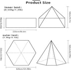 Camping Hot Tent with Wood Stove Jack Winter Teepee Tent 4 Season Backpacking Tent for Survival Hunting Military Fishing