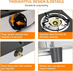 Camplux Propane Gas Stove with 21,600BTU, 3 Burners Propane Stove, Tempered Glass Camping Cooking Stove