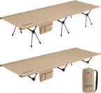 Naturehike ArmyWild Folding Camping Cot, Height Adjustable Ultralight Backpacking Cot, Portable Camping Bed for Camping Hiking Travel Home