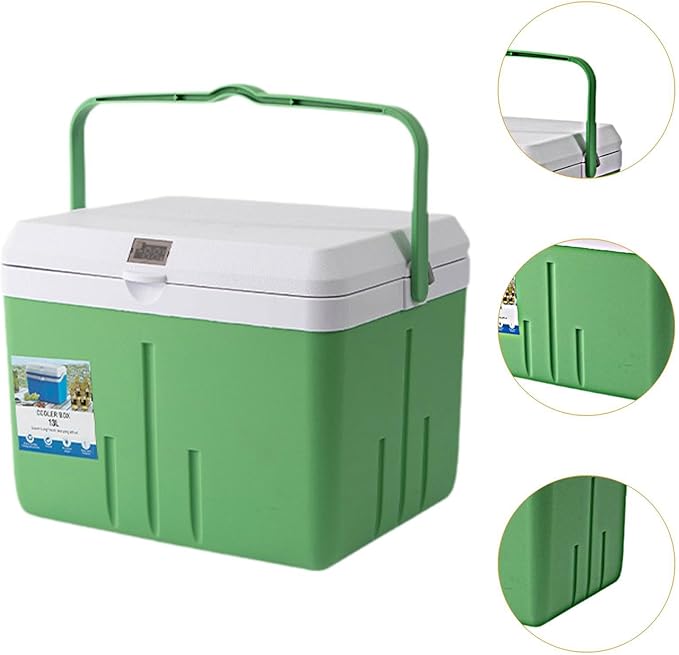 Cooler Box Ice Box 6L Personal with Handle for Freeze/Hot Food Ice Chest Small Insulated Box for Beach Camping Stall Outdoor
