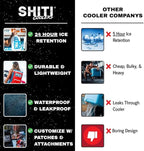 SHITI Coolers Cooler for Camping, Travel, Beach, Soft Lunch Box for Food, Drinks & Ice, Portable, Waterproof 24 Hr Insulated Bag with Shoulder Straps, Customizable