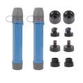 2 Pack Survival Water Filter Straw for Hiking & Camping, 2025 Personal Portable Water Purifier, 3000L Long Life, Includes Bottle & Hydration Bladder Adapters (2, Sky Blue, 3x3x19.3cm)