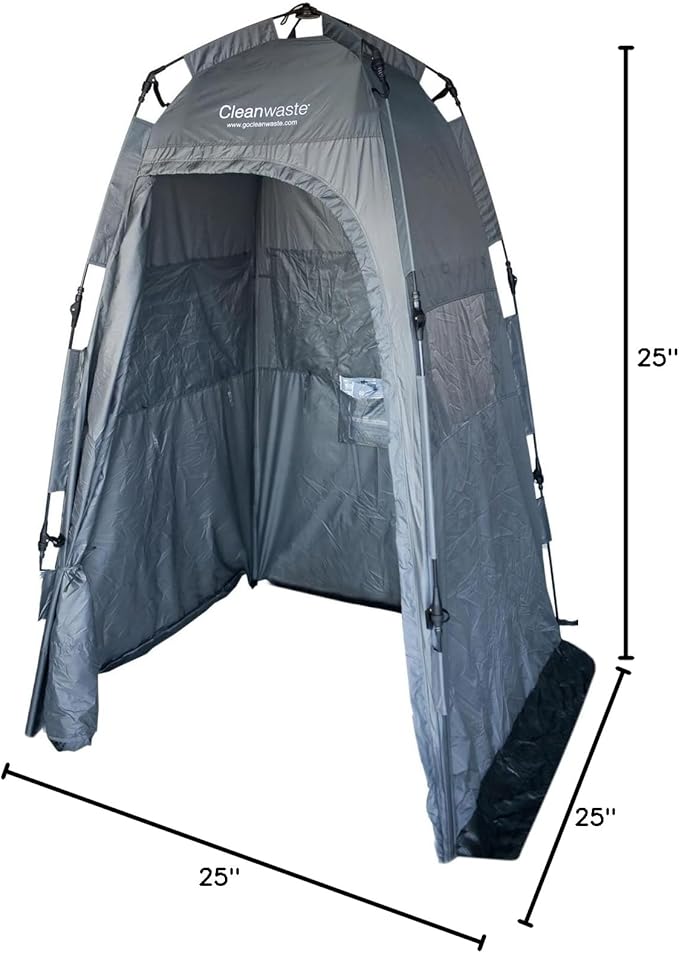 Spacious Portable Privacy Tent for Outdoor Showers, Changing Room & Compatible for Cleanwaste Camping Toilet - Surfing, Beach, Hiking, Ice Fishing & More - 6½ Ft. Tall with 4' x 4' of FloorSpace