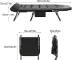 Sleeping Cots/Camping Cots for Adults, Folding Sleeping Cot Bed with Mattress, 6 Adjustable Positions, Portable Bed for Travel, Office, Home(190 * 70 * 30cm/74.8 * 27.6 * 11.8in)