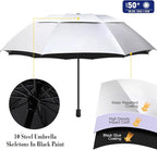 UPF 50+ Beach Umbrella with Adjustable Universal Clamp