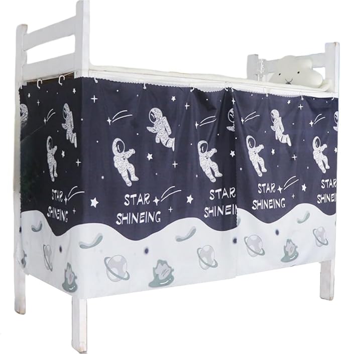 Dorm Bottom Bunk Bed Curtains Privacy Curtains 350g Dustproof Breathable Single Bed Blackout Curtains Panels Privacy Underbed Loft Bed Canopy Tent Curtain Shading Drapes for Dorm College Home 2 panels