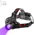 UV Headlamp Rechargeable, Headlamp Ultraviolet Light LED Blacklight Headlight 395nm Head Torch Zoomable for Night Fishing, Scorpions Hunting, Auto Oil and HVAC Leaks (UV+White Light)