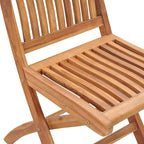 Foldable Teak Wood Garden Chair Set of 2, Anthracite, 22.8 x 18.3 x 34.6 in Portable Outdoor Seating with Weather Cushion, Compact Camping Chairs for Patio, Balcony, Picnic