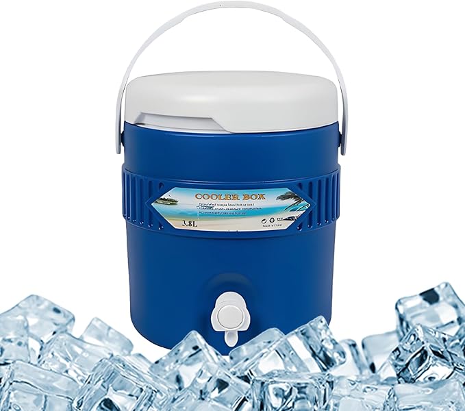 Sports Cooler Water Beverage Dispenser, 3.8L Insulated Drink Cooler Dispenser with Spout, Portable Water Jugs for Outdoor Events, Camping, Party, Sports