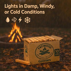 Greenes Fence Fatwood Fire Starter – 10 LB Box – 100% Natural Pine Resin Kindling – Chemical-Free All-Weather Fire Starting Sticks for Fireplaces, Campfires, Wood Stoves & Grills