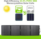 LensunSolar 200W Foldable Solar Panel with Innovative Leg Support to get Maximum Performance,Charge for (Goal Zero) Power Station,Solar Generator,Camper