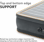 Intex 64413ED Dura Beam Elevated Fiber Tech Soft Air Mattress Bed w/Built in Pump & Portable Storage Case for Travel and Camping, Queen (2 Pack)