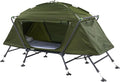 Generic Spacious 84.6 * 34.5 * 49.2in Collapsible Camping Tent with Integrated Cot - Portable, Waterproof, and Durable - Ideal for Camping & Hiking - Army Green