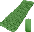 Ultralight Camping Inflatable Sleeping Pad - Built-in Headrest Air Cushion for Travel Hiking Outdoor Adventures(01Army Green)