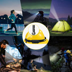 Rechargeable Headlamp 5PCS, 230° Wide Beam Head Lamp, Motion Sensor LED Headlamp Flashlight, 5Mode Headlamps for Adults, Bright Head Lights for Forehead, Hard Hat Headlight