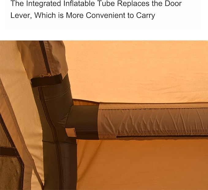 Inflatable Tent Shelter Camping Hub Tent, Waterproof Tent Set Up in 10 Minutes Without Tent Pole, 5-8 People Outdoor Glamping Camping Cabin Tent for Family Hiking and Mountaineering
