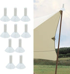 10x Tent Poles Tips Tarp Poles Tip Covers Decor Supplies Anti Protector Lightning Caps for Hiking Canopy Backpacking