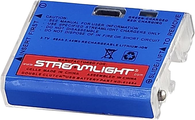 Streamlight 61603 Double Clutch USB 125-Lumen Multi-Fuel LED Headlamp with 120V AC Charging System, Elastic Head Strap, Rubber Hard Hat Strap, and USB Cable, Black