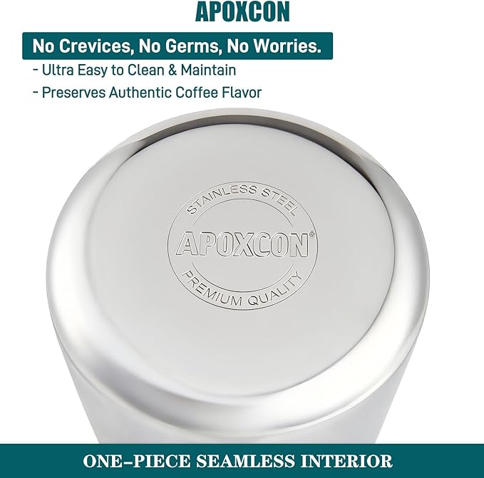 Coffee Percolator Stainless Steel Coffee Maker with Fireproof Solid Wood Handle & Tough Glass Clear Brew Progress Knob Camping Coffee Pot Using on any Stovetop NO Aluminum NO Plastic (6 Cup)