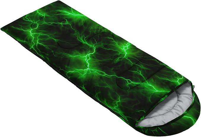 QOOMO Camping Sleeping Bags,3 Season Warm & Cool Weather,Lightweight,Waterproof Sleeping Bags for Adults & Kids,Traveling,and Outdoors,Camping Gear Equipment